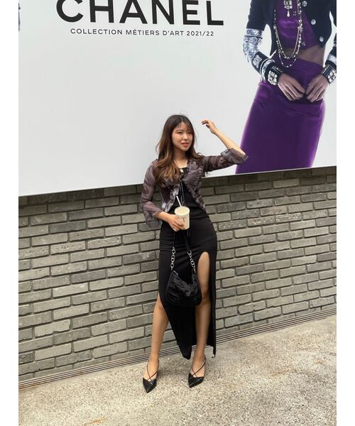 NICK&NICOLE(ニックアンドニコール)の「H-LINE SLIT SKIRT_BLACK(スカート・レディース・その他・MEDIUM/SMALL)」の7枚目の写真
