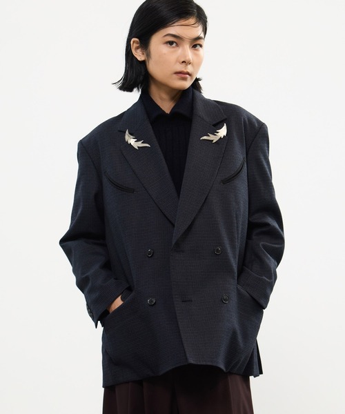 TOGA PULLA/トーガプルラ】Wool check jacket/ウールチェック