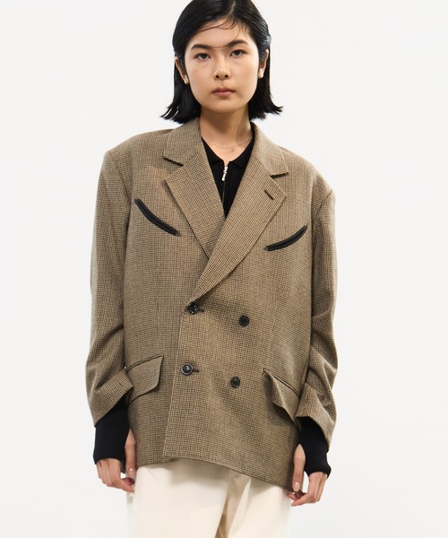 TOGA PULLA/トーガプルラ】Wool check jacket/ウールチェック