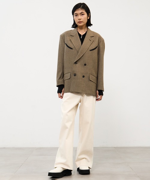 TOGA PULLA(トーガ プルラ)の「【TOGA PULLA/トーガプルラ】Wool check jacket/ウールチェックジャケット(テーラードジャケット・レディース・ブラウン/ネイビー・36)」の3枚目の写真