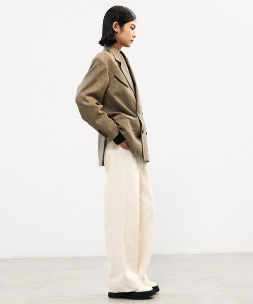 TOGA PULLA(トーガ プルラ)の「【TOGA PULLA/トーガプルラ】Wool check jacket/ウールチェックジャケット(テーラードジャケット・レディース・ブラウン/ネイビー・36)」の5枚目の写真