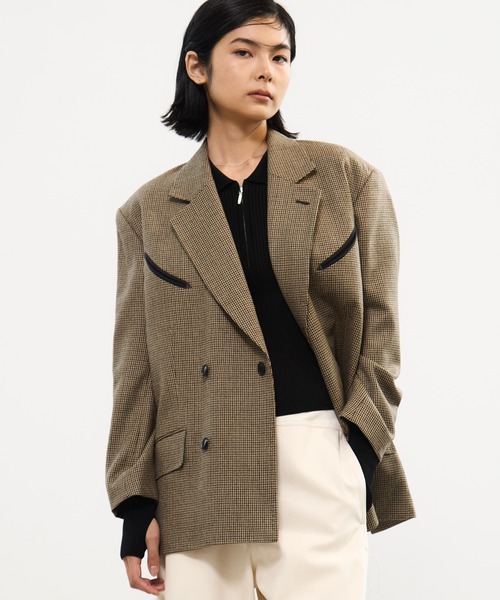 TOGA PULLA/トーガプルラ】Wool check jacket/ウールチェック