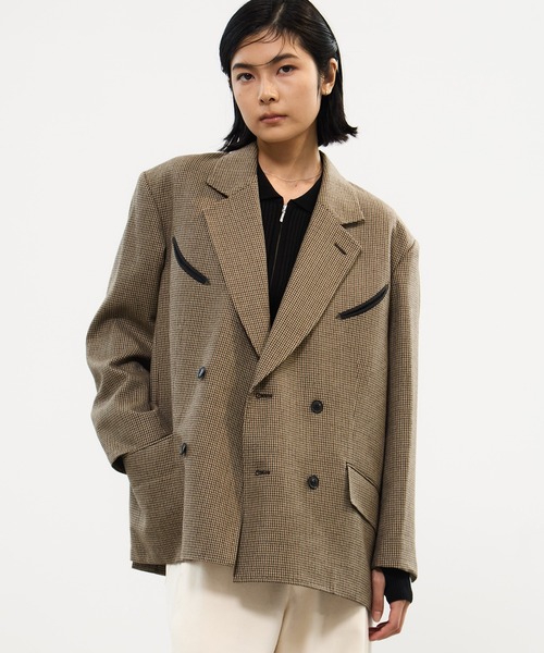 TOGA PULLA(トーガ プルラ)の「【TOGA PULLA/トーガプルラ】Wool check jacket/ウールチェックジャケット(テーラードジャケット・レディース・ブラウン/ネイビー・36)」の10枚目の写真