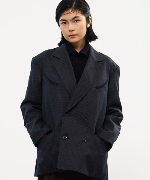 TOGA PULLA/トーガプルラ】Wool check jacket/ウールチェック