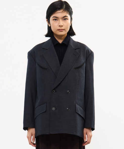 TOGA PULLA/トーガプルラ】Wool check jacket/ウールチェック