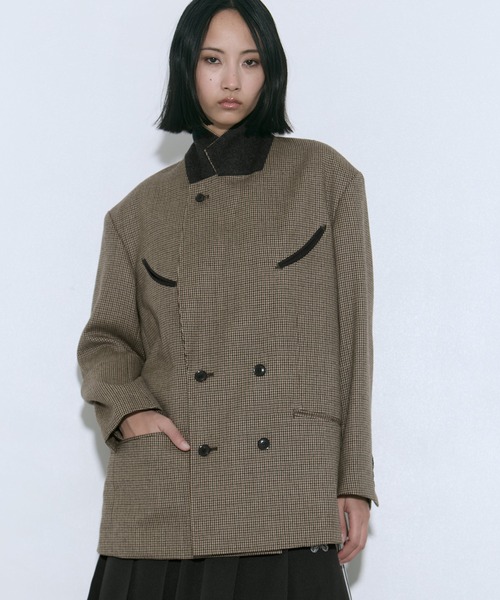 TOGA PULLA/トーガプルラ】Wool check jacket/ウールチェック