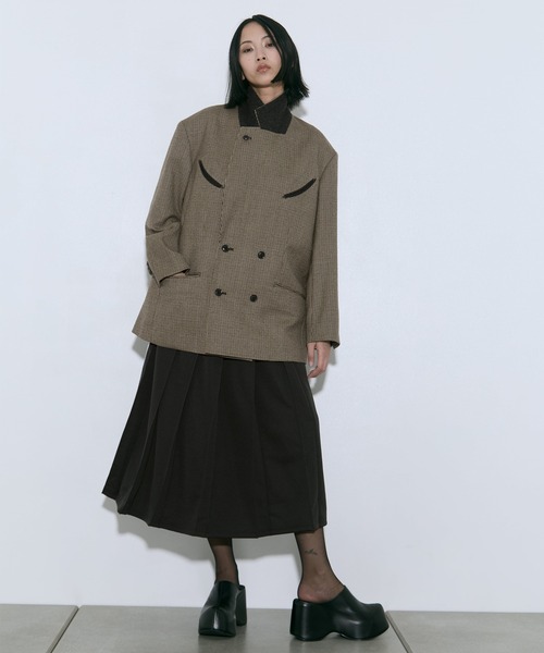 TOGA PULLA/トーガプルラ】Wool check jacket/ウールチェック TOGA PULLA/トーガプルラ】Wool check jacket/ウールチェック