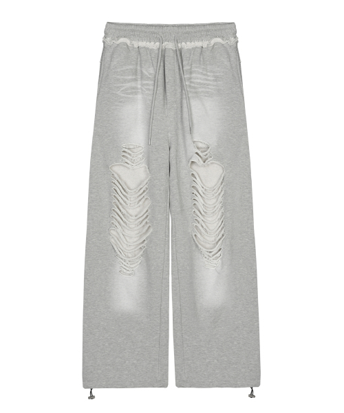 NICK&NICOLE(ニックアンドニコール)の「DESTROYED COTTON LOUNGE PANTS_GRAY(スウェットパンツ・レディース・グレー系その他・FREE)」の7枚目の写真