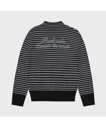ROCKCAKE（ロックケーキ）の「Stripe Logo Knit Cardigan - Charcoal（カーディガン/ボレロ）」