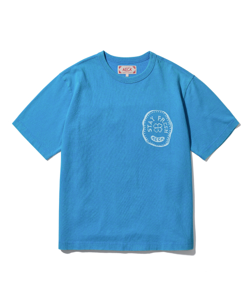 AECA(エイカ)の「STAY FRESH HALF SLEEVE-SUNFADE BLUE(Tシャツ/カットソー・レディース・その他・SMALL/MEDIUM/LARGE/X-LARGE)」の1枚目の写真