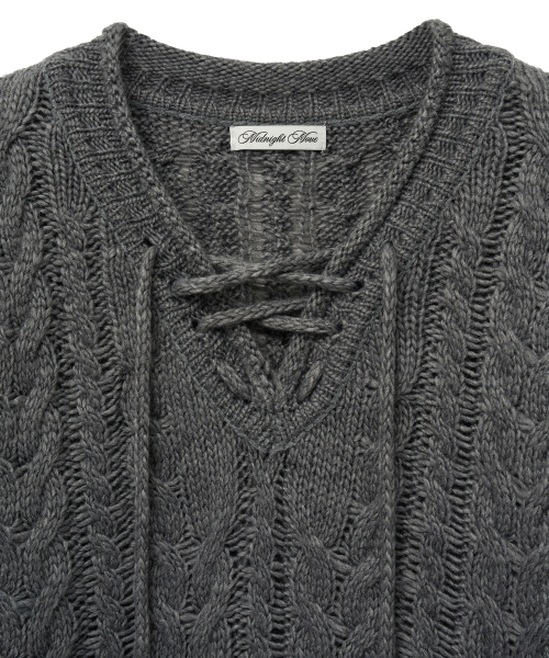 Midnight Move（ミッドナイトムーブ）の「v tassel knit ops [grey]（ニット/セーター・レディース・その他・FREE）」の3枚目の写真