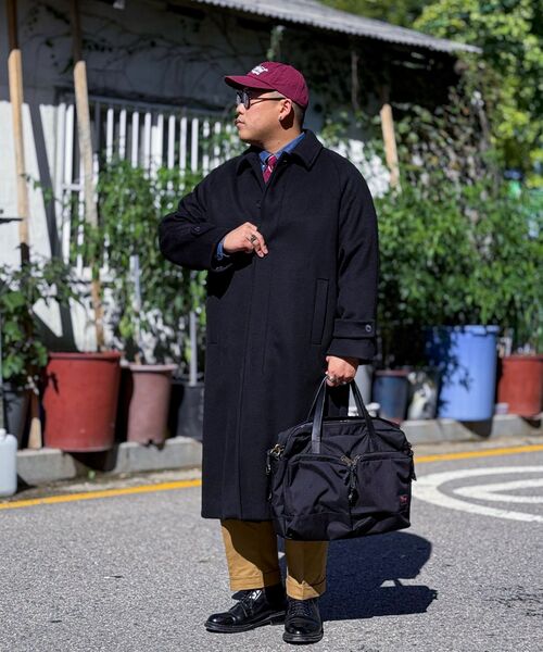MUSINSA STANDARD（ムシンサスタンダード）の「カシミヤブレンドオーバーサイズミニマルバルマカンコート[ブラック]（チェスターコート・メンズ・その他・MEDIUM/LARGE/X-LARGE/XX-LARGE）」の20枚目の写真