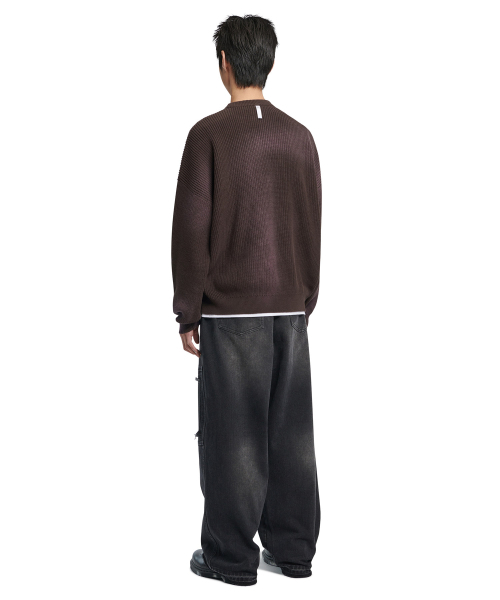 NOMANUAL（NOMANUAL）の「SPRAY DYEING KNIT - BROWN（ニット/セーター・レディース・その他・X-LARGE/SMALL/MEDIUM/LARGE）」の4枚目の写真