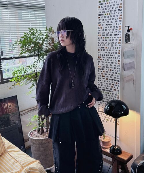 NOMANUAL（NOMANUAL）の「SPRAY DYEING KNIT - BROWN（ニット/セーター・レディース・その他・X-LARGE/SMALL/MEDIUM/LARGE）」の8枚目の写真