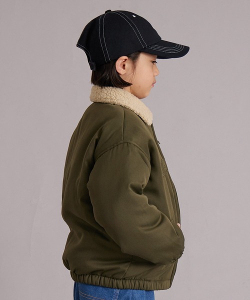 PAIRMANON STREET（ペアマノンストリート）の「中わた ボア襟 ジャケット【PAIRMANON STREET】（ブルゾン・キッズ・ブラック/カーキ/ネイビー・100/110/120/130/140/150/160/90）」の18枚目の写真