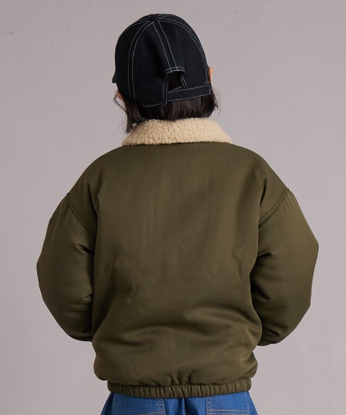 PAIRMANON STREET（ペアマノンストリート）の「中わた ボア襟 ジャケット【PAIRMANON STREET】（ブルゾン・キッズ・ブラック/カーキ/ネイビー・100/110/120/130/140/150/160/90）」の19枚目の写真
