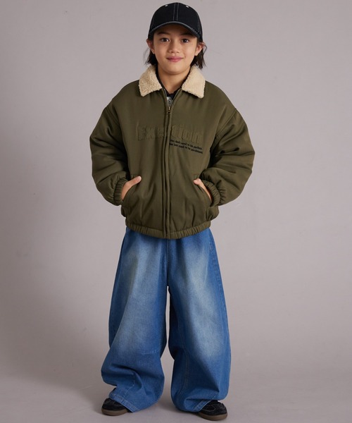 PAIRMANON STREET（ペアマノンストリート）の「中わた ボア襟 ジャケット【PAIRMANON STREET】（ブルゾン・キッズ・ブラック/カーキ/ネイビー・100/110/120/130/140/150/160/90）」の20枚目の写真