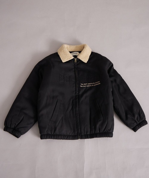 PAIRMANON STREET（ペアマノンストリート）の「中わた ボア襟 ジャケット【PAIRMANON STREET】（ブルゾン・キッズ・ブラック/カーキ/ネイビー・100/110/120/130/140/150/160/90）」の5枚目の写真