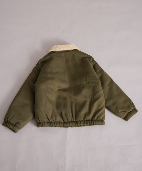 PAIRMANON STREET（ペアマノンストリート）の「中わた ボア襟 ジャケット【PAIRMANON STREET】（ブルゾン・キッズ・ブラック/カーキ/ネイビー・100/110/120/130/140/150/160/90）」の9枚目の写真