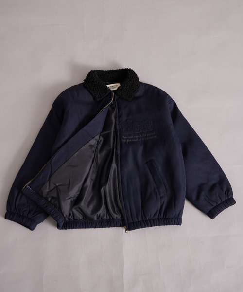 PAIRMANON STREET（ペアマノンストリート）の「中わた ボア襟 ジャケット【PAIRMANON STREET】（ブルゾン・キッズ・ブラック/カーキ/ネイビー・100/110/120/130/140/150/160/90）」の10枚目の写真