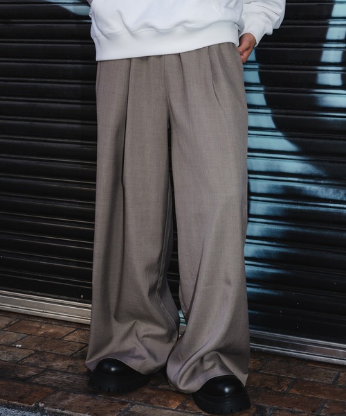 improves(インプローブス)の「リラックス イージーパンツ(スラックス・メンズ・ブラウン/ベージュ/チャコール/ブラック・LARGE/MEDIUM)」の1枚目の写真