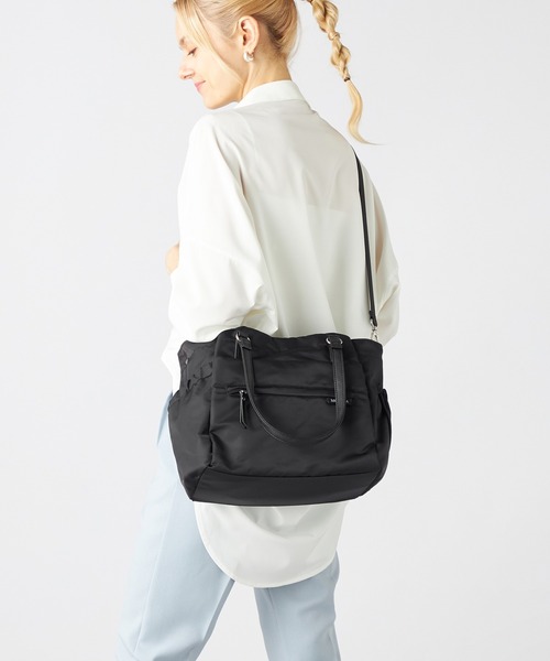 MONICA(モニカ)の「【MONICA】ポーチ付き3WAYトートバッグ(トートバッグ・レディース・ダークグレー/ベージュ/オレンジ/ネイビー/ブラック・FREE)」の16枚目の写真