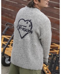 カクタスハートジャガードカーディガン