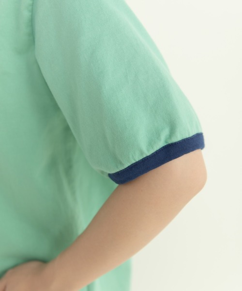 CHILD WOMAN（チャイルドウーマン）の「40/2天竺 フルーツプリントリンガーTシャツ（Tシャツ/カットソー・レディース・チャコールグレー/レッド/グリーン・FREE）」の20枚目の写真