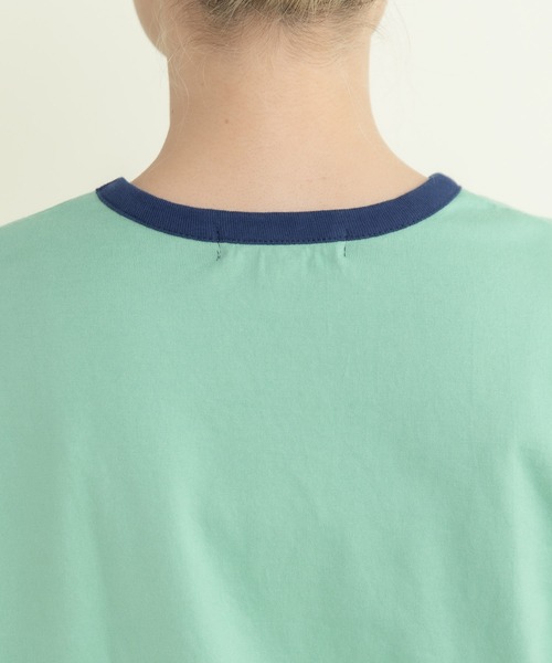 CHILD WOMAN（チャイルドウーマン）の「40/2天竺 フルーツプリントリンガーTシャツ（Tシャツ/カットソー・レディース・チャコールグレー/レッド/グリーン・FREE）」の18枚目の写真