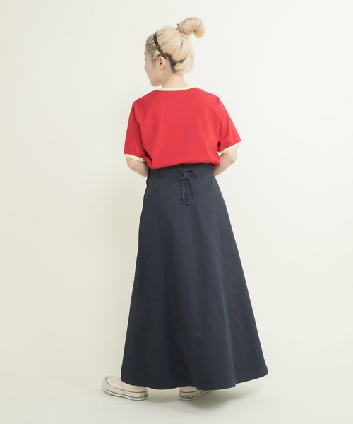 CHILD WOMAN（チャイルドウーマン）の「40/2天竺 フルーツプリントリンガーTシャツ（Tシャツ/カットソー・レディース・チャコールグレー/レッド/グリーン・FREE）」の6枚目の写真