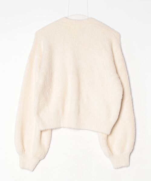 DOUBLE STANDARD CLOTHING（ダブルスタンダードクロージング）の「シャギーモールカーディガン（カーディガン/ボレロ・レディース・オフホワイト/レッド・36/38）」の14枚目の写真