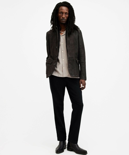 ALLSAINTS（オールセインツ）の「ALLSAINTS SURVEY LTHR BLAZER（ライダースジャケット・メンズ・グレー系その他・SMALL/MEDIUM/LARGE）」の2枚目の写真