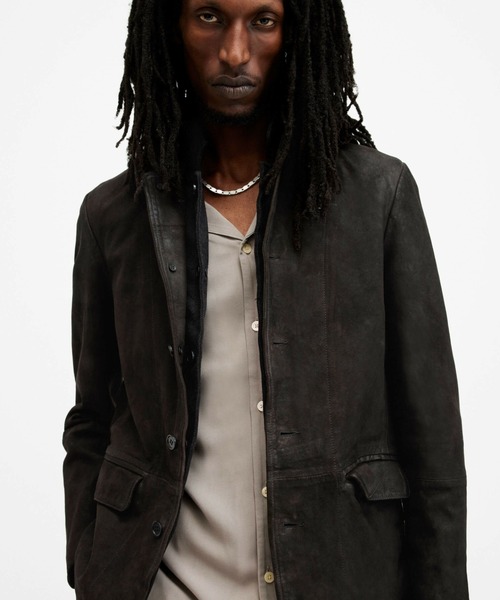 ALLSAINTS（オールセインツ）の「ALLSAINTS SURVEY LTHR BLAZER（ライダースジャケット・メンズ・グレー系その他・SMALL/MEDIUM/LARGE）」の6枚目の写真