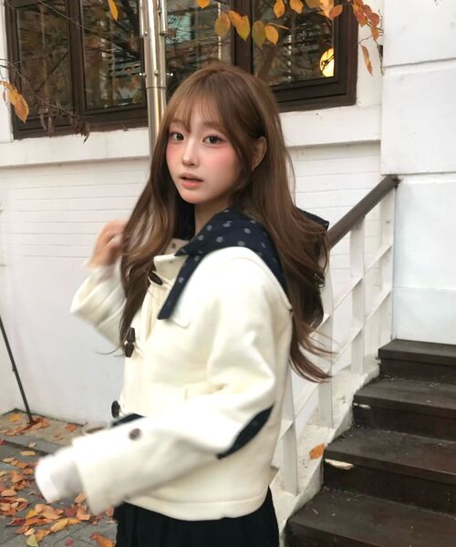 WaiKei(ワイケイ)の「ドットダッフルクロップコートチャコール(チェスターコート・レディース・その他・1/2)」の17枚目の写真