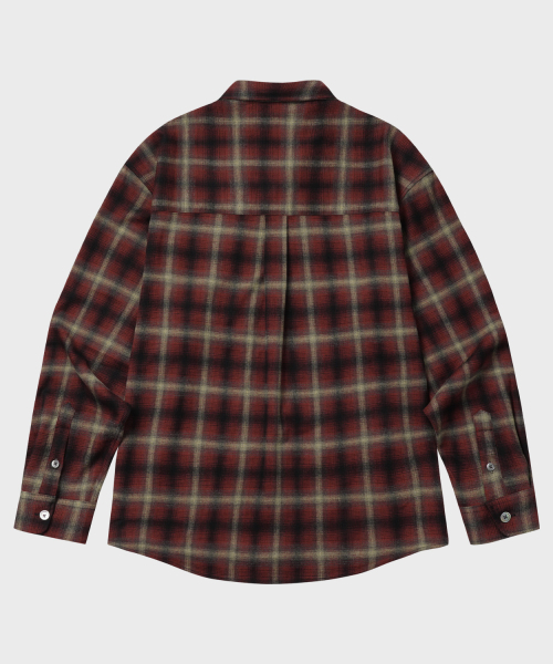 LEIRE（ルアール）の「ツーポケットオンブレチェックシャツ[レッド]（シャツ/ブラウス・メンズ・その他・MEDIUM/LARGE/X-LARGE）」の5枚目の写真