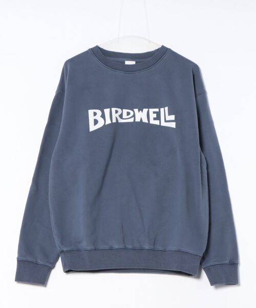 BIRDWELL(バードウェル)の「【BIRDWELL/バードウェル】WORDMARK PGM SWEATSHIRT-JP 日本別注 ピグメント加工 ブランドロゴ スウェット トレーナー(スウェット・メンズ・グレー/ブルー・SMALL/MEDIUM/LARGE/X-LARGE)」の4枚目の写真