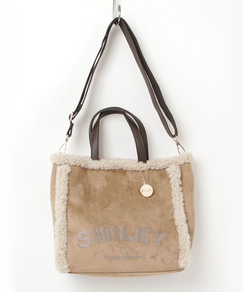 fredy emue（フレディエミュ）の「SMILEYエコファームートントートバッグ（ショルダーバッグ・レディース・キャメル/アイボリー・FREE）」の9枚目の写真