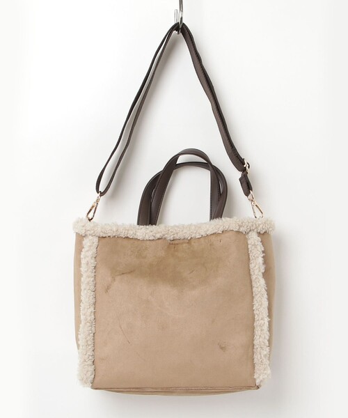 fredy emue（フレディエミュ）の「SMILEYエコファームートントートバッグ（ショルダーバッグ・レディース・キャメル/アイボリー・FREE）」の10枚目の写真