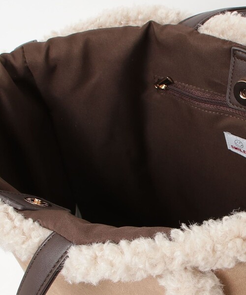 fredy emue（フレディエミュ）の「SMILEYエコファームートントートバッグ（ショルダーバッグ・レディース・キャメル/アイボリー・FREE）」の12枚目の写真