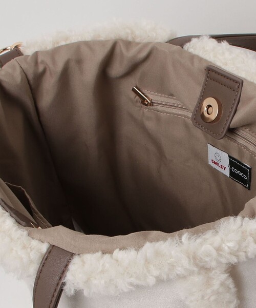 fredy emue（フレディエミュ）の「SMILEYエコファームートントートバッグ（ショルダーバッグ・レディース・キャメル/アイボリー・FREE）」の14枚目の写真