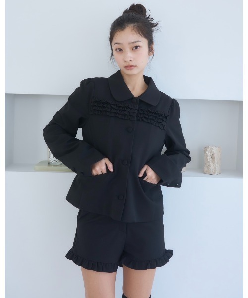 Frill compact jacket/フリルデザインコンパクトジャケット（その他