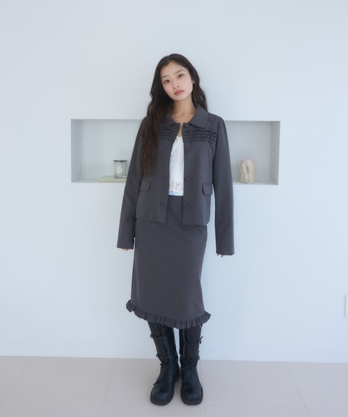 Frill compact jacket/フリルデザインコンパクトジャケット（その他