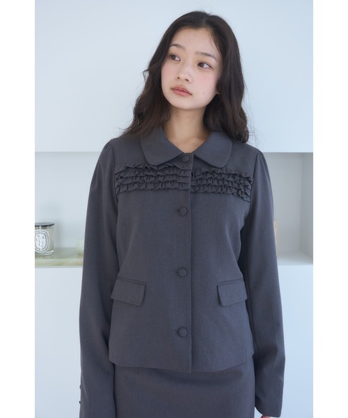 Frill compact jacket/フリルデザインコンパクトジャケット（その他