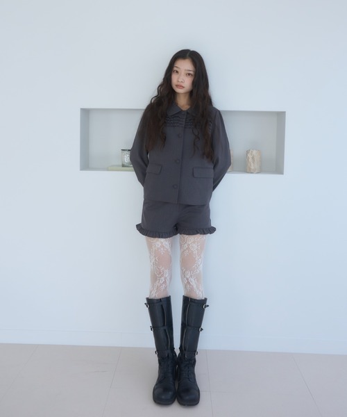 Frill compact jacket/フリルデザインコンパクトジャケット（その他
