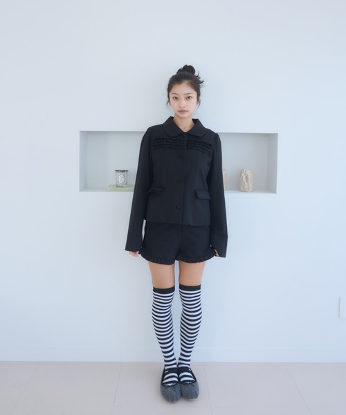 Frill compact jacket/フリルデザインコンパクトジャケット（その他