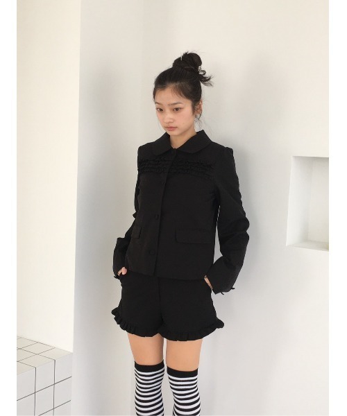 Frill compact jacket/フリルデザインコンパクトジャケット（その他