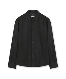 RELAXED STRIPE SHIRT BLACK