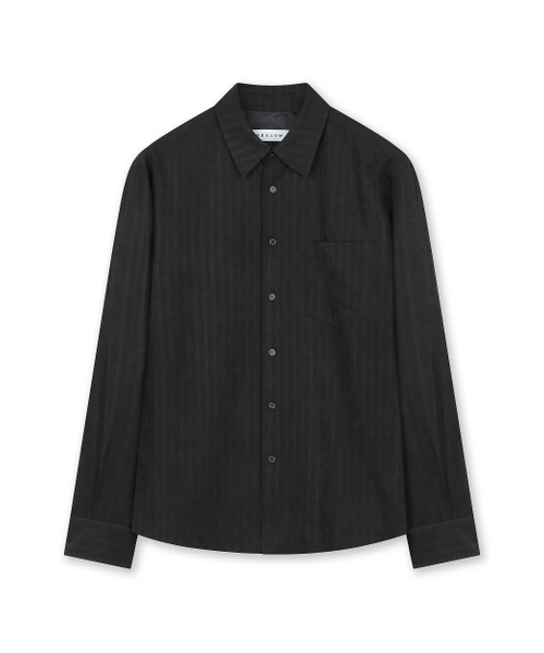 BESLOW(ビースロー)の「RELAXED STRIPE SHIRT BLACK(シャツ/ブラウス・メンズ・その他・SMALL/MEDIUM/LARGE/X-LARGE)」の1枚目の写真