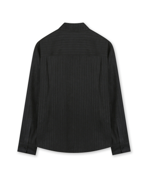 BESLOW(ビースロー)の「RELAXED STRIPE SHIRT BLACK(シャツ/ブラウス・メンズ・その他・SMALL/MEDIUM/LARGE/X-LARGE)」の6枚目の写真