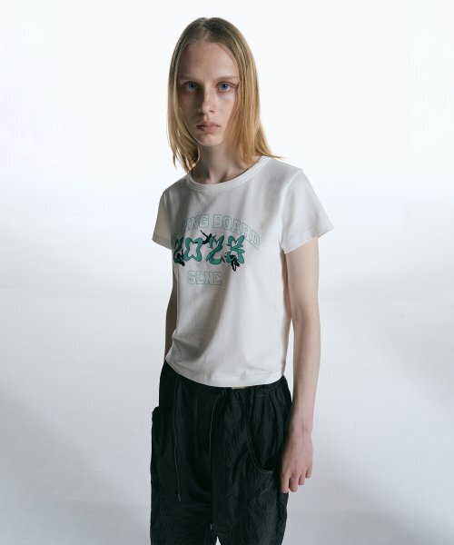 INSILENCE WOMEN(インサイレンスウーマン)の「スプリングボードTシャツ ホワイト(Tシャツ/カットソー・レディース・その他・SMALL)」の7枚目の写真